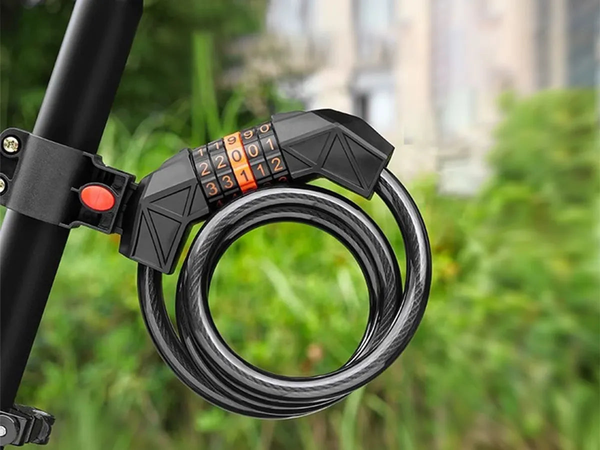 Antivol en acier à code pour vélo électrique
